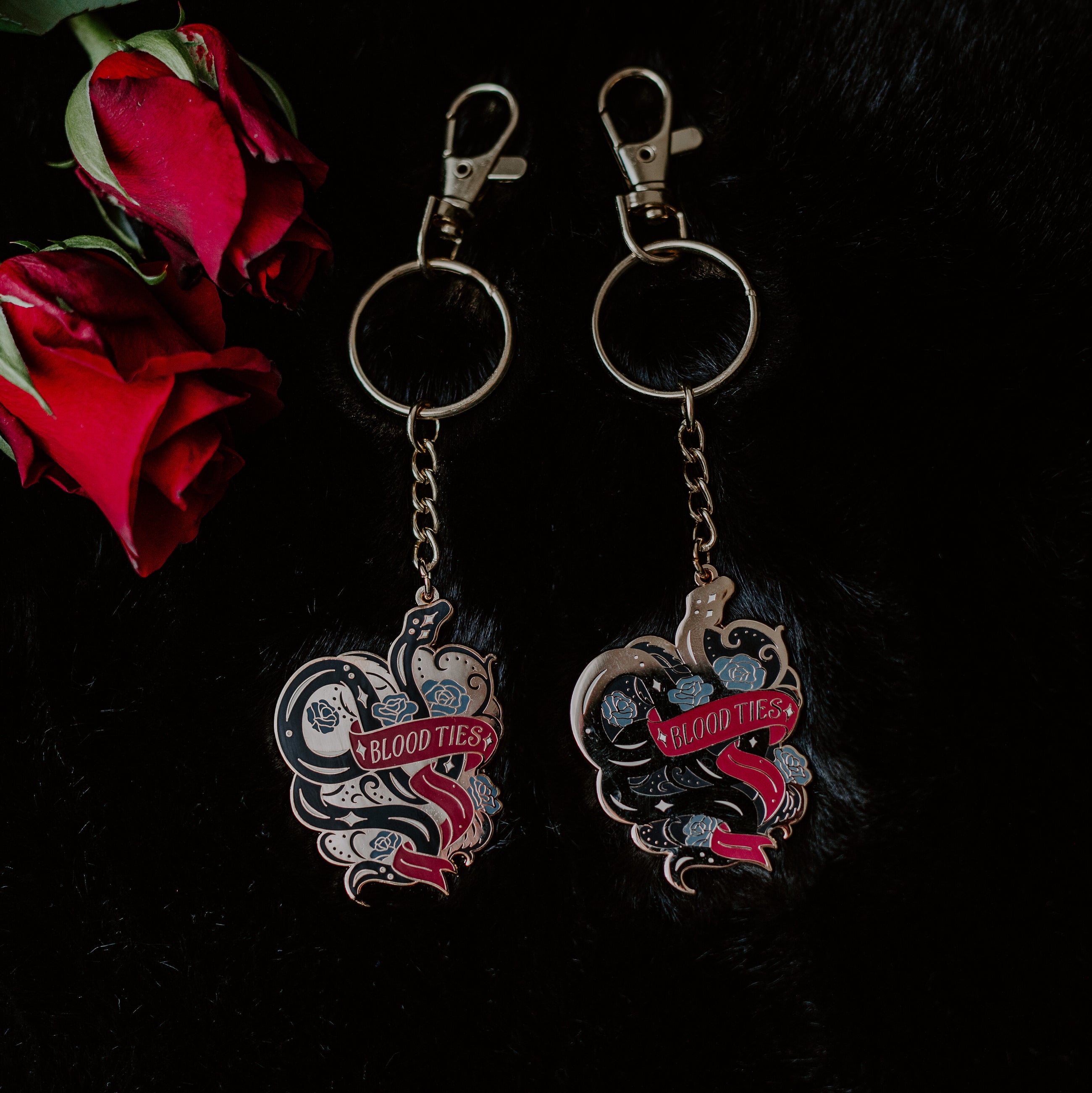 Blood Ties Metal Keyring