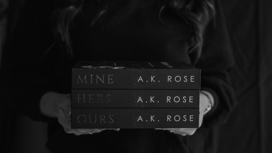 dark romance special edition trilogy books Mine Hers Ours by A.K. Rose