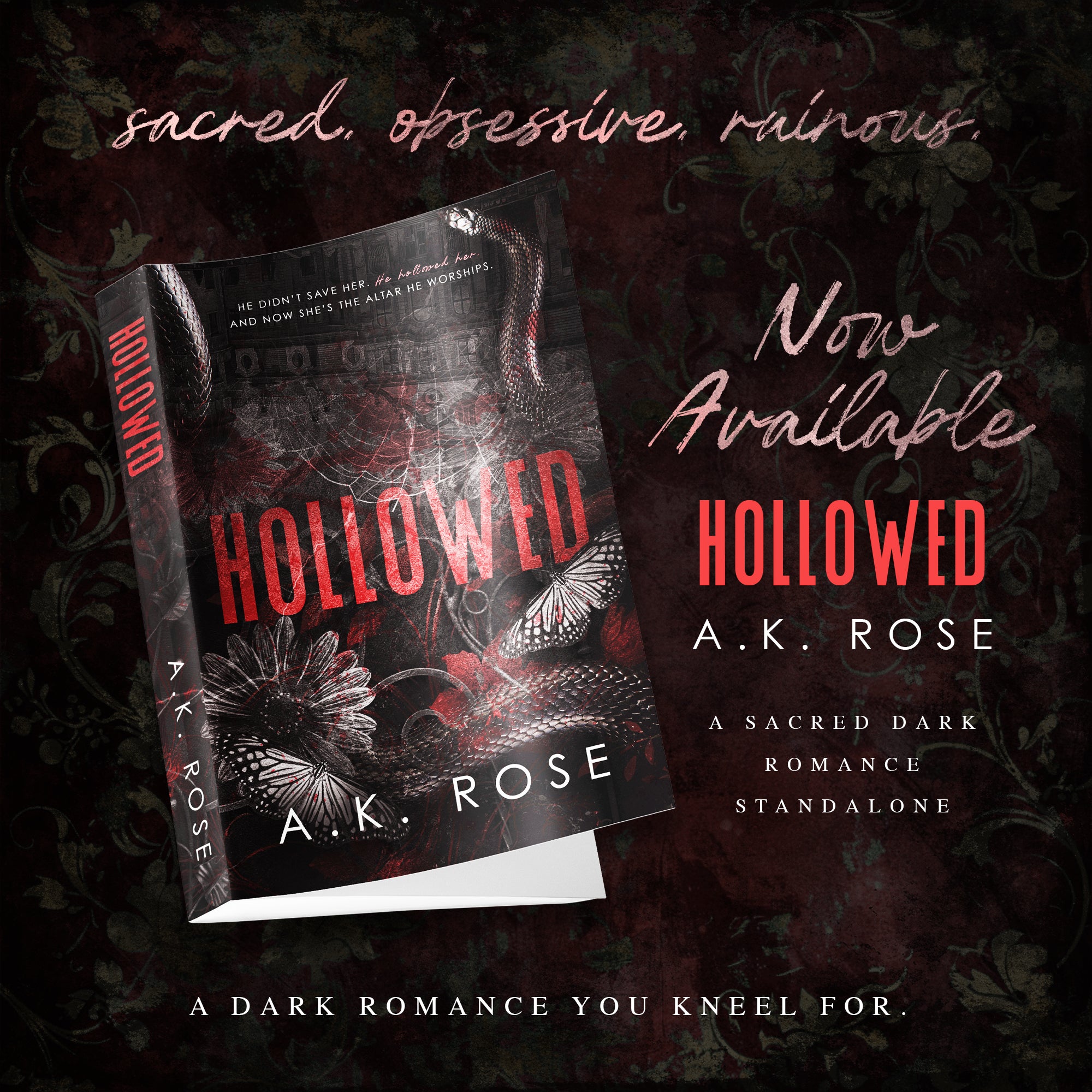 Hollowed – A Free Sacred Dark Romance Book by A.K. Rose